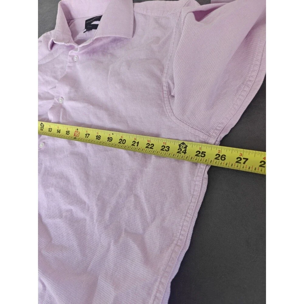 Banana Republic Slim Fit Dress Shirt Mens XXL Pink Textured Button Front